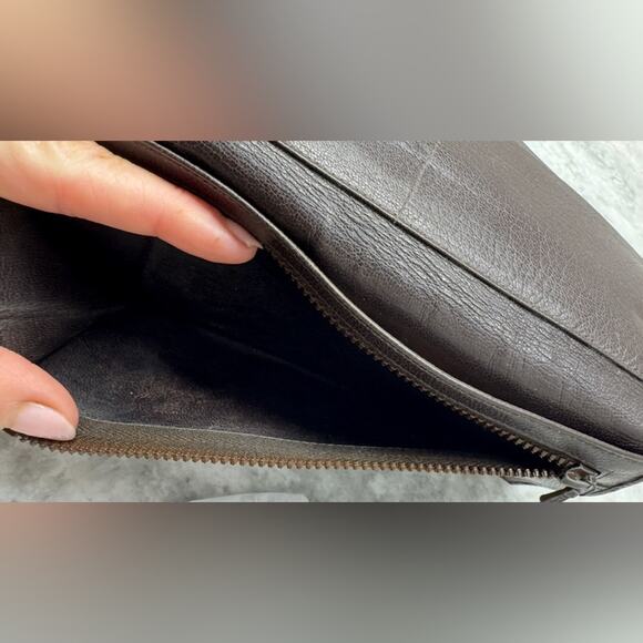 Rare Vintage Celine Horse & Carriage Wallet 1970s Pre-LVMH Italy Brown Leather - Picture 6 of 8